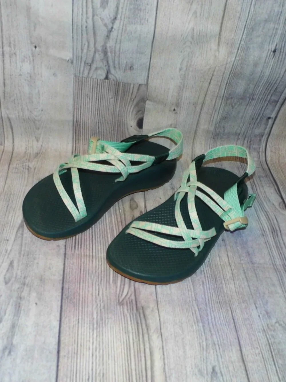 CHACO Z/Cloud X2 Green Sport Sandals Womens Size 8 - Picture 3 of 7